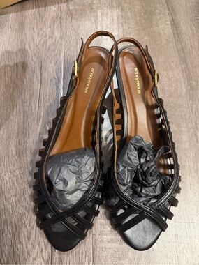 Women's Black Strappy Slingback Sandals - Anonymous Copenhagen Carminho Stiletto